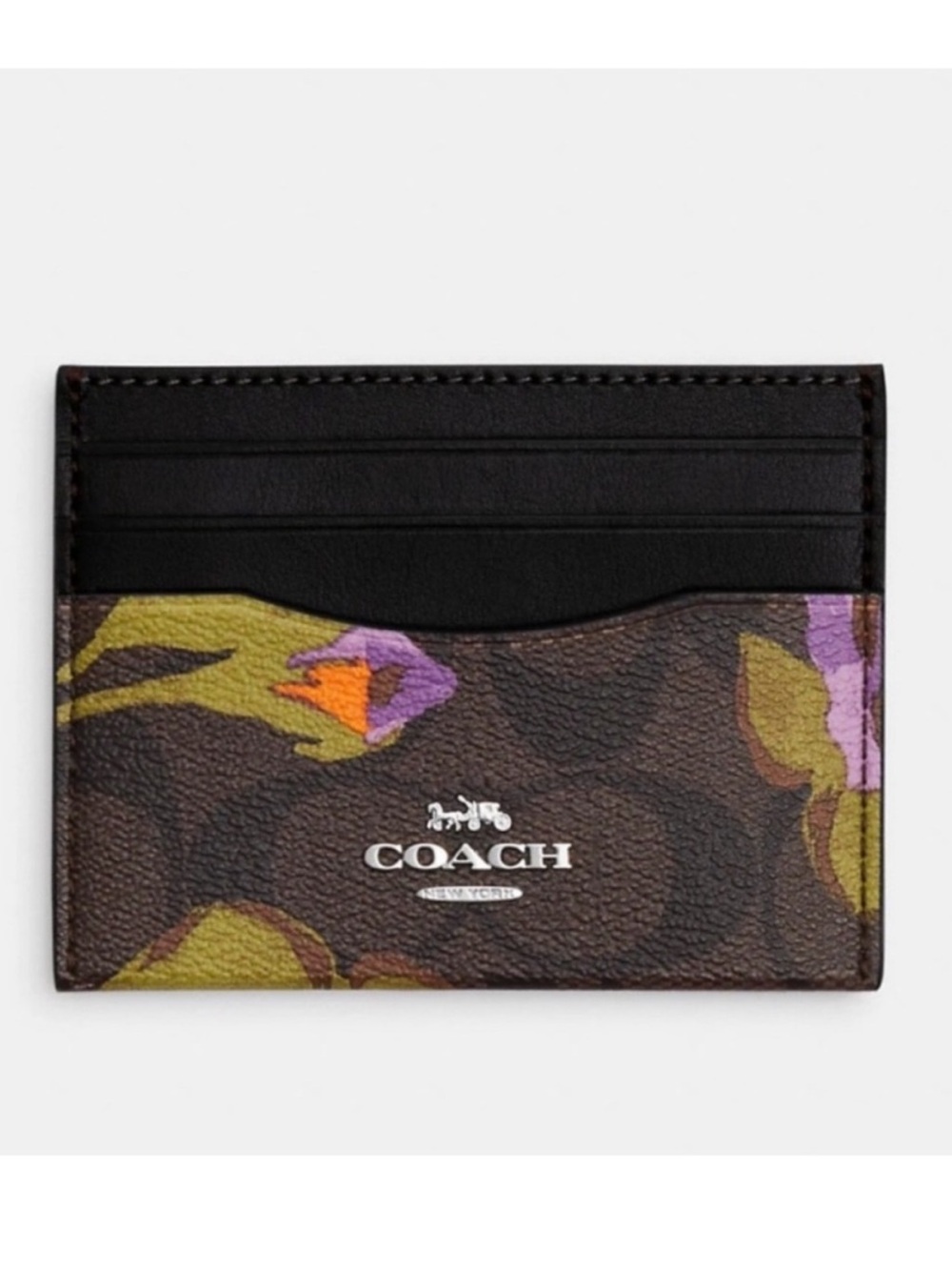 Coach Floral Card ID Holder Small Wallet